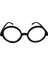 Parti Gözlük Retro Yuvarlak Siyah Camlı 14X4 cm 1