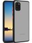 Samsung Galaxy A31 Kılıf Kamera Korumalı Mat Renkli Buzlu Hux Silikon Siyah 1