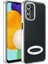 Samsung Galaxy A23 Kılıf Logo Gösteren Parlak Kenarlı Kamera Lens Korumalı Şeffaf Omega Silikon Kapak 1