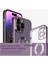 Apple iPhone 14 Pro Kılıf Logo Gösteren Parlak Kenarlı Kamera Lens Korumalı Şeffaf Omega Silikon Kapak 5