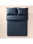 %100 Pamuk Percale Nevresim Seti 200X220 cm Lacivert - Pure Serisi 3