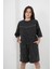 Kız Çocuk Oversize Yıkamalı Iki Iplik Kumaş Şortlu Takım 1