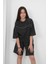 Kız Çocuk Oversize Yıkamalı Iki Iplik Kumaş Şortlu Takım 4