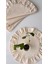 Alamode Natural Ham Keten Fırfırlı Yuvarlak Amerikan Servisi 4 Lü Set 40X40CM 1