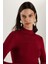 Kadın Regular Fit Klasik Kesim Viskon Kumaş Balıkçı Yaka Bordo Bluz 2