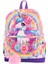 Dört Bölmeli (Kız Çocuk - Pembe Mor - Unicorn Baskılı) - Ilkokul Okul Sırt Çantası - L5249 2
