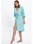 Kadın Mint Yeşili Çizgili Uzun Kimono 25PL05ST 3