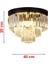 Efsane 40 Lık Kristal Taşlı Siyah Modern Salon Avize 2