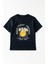 Erkek Çocuk %100 Pamuklu Baskılı Kısa Kollu Tişört - Siyah (3-4 Yaş 8-9 Yaş) 2