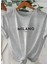 Oversize T-Shirt Milano Baskılı Gri Renk 1
