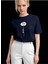 Oversize T-Shirt Baskılı Lacivert Renk 1