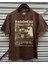 Oversize T-Shirt Baskılı Kahverengi Renk 1