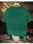 Oversize T-Shirt Black Baskılı Yeşil Renk 2
