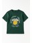 Erkek Çocuk %100 Pamuklu Baskılı Kısa Kollu Tişört - Yeşil (3-4 Yaş 8-9 Yaş) 3