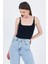 Siyah Ince Askılı Çıtçıtlı Bodysuit 13255 2