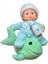 Decotown Hediyelik Sevimli Mavi Bebek Biblo Polyester Süs Eşyası 4