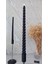 (4 Adet 27.5cm) Balmumu Mum Konik Burgulu Balmumu Şamdan Mumu Doğal Petek Balmumu Mum Dekoratif Kırılmaz Akmaz Mum Bal Mumu Beeswax Candle (Siyah) 2