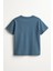 Erkek Çocuk %100 Pamuklu Baskılı Kısa Kollu Tişört - Petrol (3-4 Yaş 8-9 Yaş) 3
