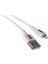 Coral iPhone Uyumlu USB A-Lightning Şarj Kablosu, Beyaz Kablo, Fuşya/beyaz Uçlar (120 Cm) 1