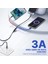 Elektronik Hızlı Şarj ve Data Aktarım Kablosu, 60W - 3A USB A, Type C (Usb C), Micro Usb, Lightning Uyumlu 3 Ü 1 Arada Çoklu Kablo 3