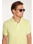 Erkek Slim Fit Dar Kesim %100 Pamuk Yeşil Polo Yaka Tişört 1