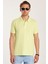 Erkek Slim Fit Dar Kesim %100 Pamuk Yeşil Polo Yaka Tişört 4