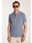 Erkek Slim Fit Dar Kesim %100 Pamuk Füme Polo Yaka Tişört 4