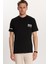 Erkek Slim Fit Dar Kesim Pamuklu Düz Basic Baskılı Bisiklet Yaka Siyah Tişört 1