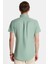Erkek Slim Fit Dar Kesim Kısa Kollu Spor Yaka Oxford Doku Pamuklu Yeşil Gömlek 5