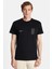Erkek Slim Fit Dar Kesim %100 Pamuk Yumuşak Dokulu Baskılı Siyah Bisiklet Yaka Tişört 4