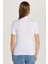 Kadın Kısa Kollu Yarım Balıkçı Yaka Beyaz Bluz Slim Fit %95 Viskon 5