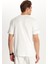 Erkek Slim Fit Dar Kesim Pamuklu Düz Basic Baskılı Bisiklet Yaka Beyaz Tişört 5