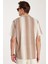 Relax Fit Oversize Dökümlü Rahat Kalıp Çizgili Keten Efekt Erkek Gömlek 5