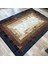 %100 Doğal Dana Derisi Kaymaz Taban Premium Patchwork Halı - Kahverengi Gold Siyah 3