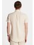 Erkek Slim Fit Dar Kesim Kısa Kollu Spor Yaka Oxford Doku Pamuklu bej Gömlek 5
