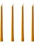 (4 Adet 27.5cm) Balmumu Mum Konik Burgulu Balmumu Şamdan Mumu Doğal Petek Balmumu Mum Dekoratif Kırılmaz Akmaz Mum Bal Mumu Beeswax Candle (Sarı) 1