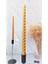 (4 Adet 27.5cm) Balmumu Mum Konik Burgulu Balmumu Şamdan Mumu Doğal Petek Balmumu Mum Dekoratif Kırılmaz Akmaz Mum Bal Mumu Beeswax Candle (Sarı) 2