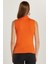 Kadın Regular Fit Klasik Kesim Viskon Kumaş Balıkçı Yaka Sıfır Kol Turuncu Bluz 5