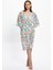 Kadın Çok Renkli Geometrik Uzun Kimono 25PL15ST 2