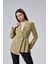 Haki Regular Fit Pile Detaylı Blazer Ceket 4