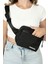 Siyah Unisex Minimal 21X15X5 cm Bel ve Göğüs Çantası 4