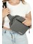Gri Unisex Minimal 21X15X5 cm Bel ve Göğüs Çantası 5