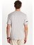 Erkek Slim Fit Dar Kesim Pamuklu Düz Basic Baskılı Bisiklet Yaka Gri Tişört 5