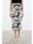 Desenli Keten Kalem Etek - Siyah 4