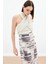 Halter Yaka Keten Crop Bluz - Bej 3