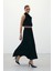 Yırtmaçlı Uzun Etek - Siyah 3