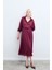 Kraşlı Kloş Etek - Bordo 1