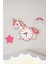 Ahşap Unicorn Temalı Çocuk Odası Duvar Saati Eğitici Saat Çocuk Odası Saat Dekoratif Saat 4