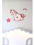Ahşap Unicorn Temalı Çocuk Odası Duvar Saati Eğitici Saat Çocuk Odası Saat Dekoratif Saat 6