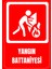35 x 50 Yangın Battaniyesi Folyo Baskı Sticker Uyarı Levhası 1
